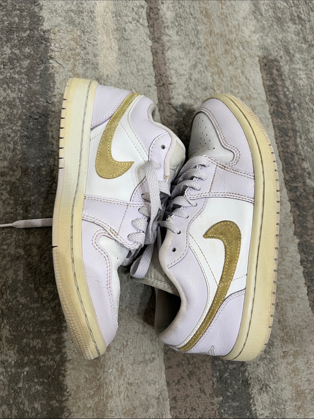 Nike Air Jordan 1 Low • Lavender, White and Gold